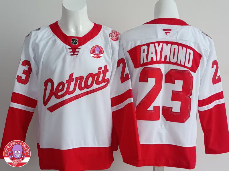 Men Detroit Red Wings #23 Raymond White 2025 Fanatics Home Premium NHL Jersey style 1->detroit red wings->NHL Jersey